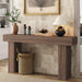 63 Inch Long Console Table for Entryway, Farmhouse Wood Rectangular Sofa Table behind Couch Table, Narrow Entryway Table for Living Room, Entrance, Hallway, Foyer, Easy Assembly (Brown)