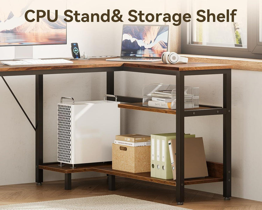 L Shaped Desk With Drawers IndustrialGrade Cabinet