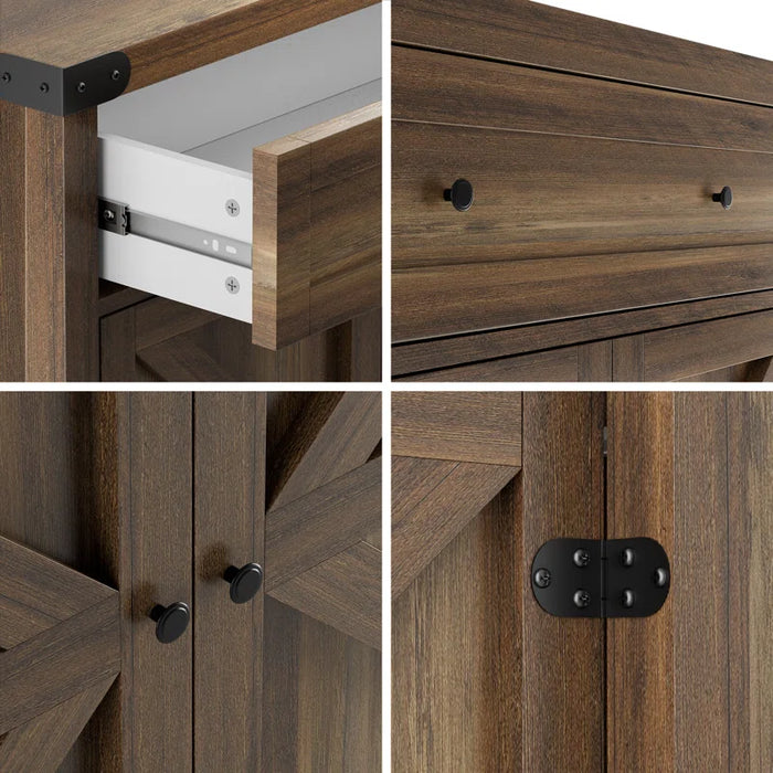 33" Tall 2 - Door Accent Cabinet with 1 Drawer