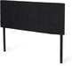 King Size Upholstered Headboard with Tufted Waffle Stitching Design, Adjustable Height, Modern Style, Perfect for Bedroom (Black)