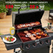 4-Burner Gas Grill with Side Tables, 36,000 BTU, 559 Sq. In., Black | Outdoor Propane BBQ Grill with Premium Enameled Coated Chamber Body & Porcelain-Enameled Grates for Deck Party & Patio BBQ