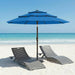 10Ft Patio Umbrella, 3 Tier Outdoor Market Table Umbrellas with 8 Fiberglass Ribs and Push Button Tilt, Windproof, Vented Canopy, UV Protection for Deck, Pool, Backyard
