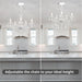 Plug In White Crystal Chandelier Pendant Illumination