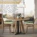 42 Inch round Dining Table for 4, Farmhouse Kitchen Table, round Dining Room Table with Metal Legs for Small Spaces & Apartment, Space-Saving Circle Wood Dinner Table, Natural