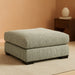 Lindyn Contemporary Square Tufted Upholstered Oversized Accent Ottoman, Light Gray