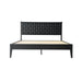 King Size Bed Frame, Solid Wood Platform Bed with Headboard & Footboard, 12 Sturdy Slatted, Central Metal Legs, Easy Assembly, Anti-Slip & Noise-Free, No Box Spring Needed, Ebony Oak Finish ORK-35