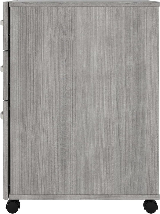 Bush Business Furniture Studio C 3 Drawer Mobile File Cabinet in Platinum Gray | Assembled Office Storage Unit for Home or Commercial Spaces