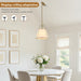 Brushed Gold Pendant Lights Kitchen Island, Drum Fabric Chandelier