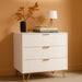 3 Drawer Dresser for Bedroom, 27.6" Modern Storage Dresser, White