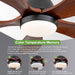 52Inch EnergySaving SolidWood Ceiling Fan Remote Lights