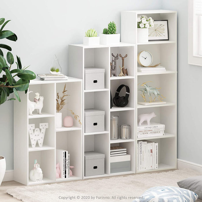 Luder Bookcase / Book / Storage , 5-Tier, White