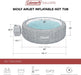 Saluspa Sicily Airjet 7 Person Inflatable Hot Tub round Portable Outdoor Spa with 180 Soothing Airjets and Insulated Cover, Gray