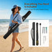 Patio Umbrella with Exclusive Black Coating, 7.2Ft/7.8Ft Heavy-Duty Double-Layer Nylon Canopy, Adjustable Tilt Sun Shade Outdoor Table Umbrella, UV Protection & Carry Bag for Beach, Fishing, Backyard