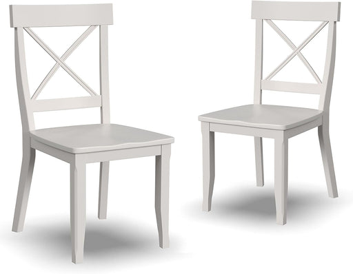 Home Styles 5177-802 Classic White Pair of Dining Chairs 18"-7/8" W, 22"-1/4" D, 38"-3/8" H