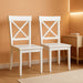 Home Styles 5177-802 Classic White Pair of Dining Chairs 18"-7/8" W, 22"-1/4" D, 38"-3/8" H