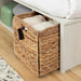 Avilla Full Storage Bed with Baskets, Double, Winter Oak and Rattan