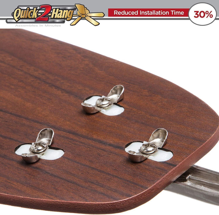 Ceiling Fans Glen Alden, 52 Inch Classic Flush Mount Indoor Ceiling Fan with No Light, Pull Chain, Quick-2-Hang Dual Finish Blades, Reversible Motor - 50516-01 (Oil Rubbed Bronze)