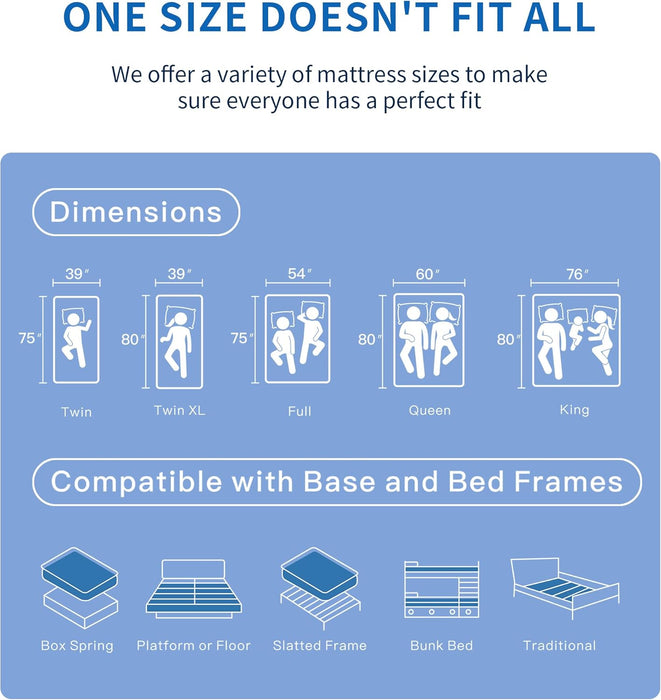 10 Inch Memory Foam Hybrid Mattress ComfortMaxPlus