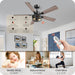 52-Inch Industrial Ceiling Fan With Integrated Remote