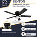Classic 52-inch Matte Ceiling Fan Integrated Lighting