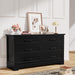 Black Six Drawer Dresser With Superior Organization