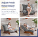 Grey Adjustable 3-Position Bean Bag Chair with Cover
