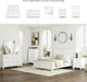 Signature Design by Ashley Fortman Transitional Queen Panel Bed with Tapered Feet, Foundation or Box Spring Needed, White