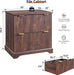 Dark Walnut Two-Drawer Fluted Lateral File Cabinet