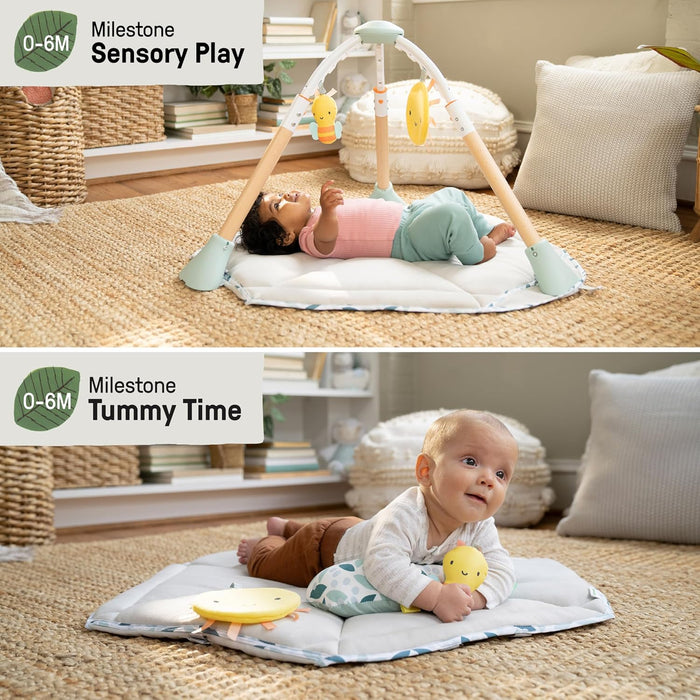 Tummy-To-Toes 6-In-1 Milestone Center, Play Gym, Foldable Mat, Music and Nature Sounds, Lights, Activity Jumper, Table, Playhouse, for Ages 0-48 Months