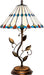 Tiffany Style Light Beige Jewelry Stained Glass Table Lamp 19 Inch