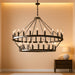 60 Inch Large Black Wagon Wheel Chandelier,2 Tier 54-Lights Farmhouse Industrial Country Style round Pendant Light Fixture for Outdoor Porch High Ceilings Living Dining Room Foyer Entryway