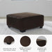 Firescrest Transitional Upholstered Oversized Accent Ottoman with Textured Stripe Pattern, Dark Brown