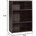 Cinnamon Cherry Bookcase with 3 Shelves