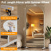 79" X 32" Arched Rolling Home Gym Mirror with Wheels, 360° Swivel Body Mirror with HD Tempered Glass, Large Floor Mirror for Yoga Room, Dance Studio, Bedroom & Home Gym