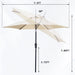 7.5FT Patio Umbrellas with Push Button Tilt and Crank, Khaki