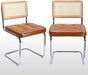 Natural Rattan Dining Chairs Set of 2, Modern Cesca Kitchen Chair