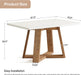 47Inch Dining Table White Brown SpaceSaving Design