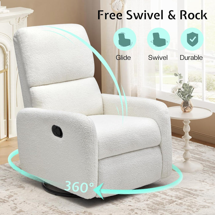 Swivel Rocking Chair with Massage & Heat