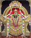 55" X 43" Lord Venkateswara as Balaji at Tirupati with Goddess Lakshmi Tanjore Painting | Traditiona
