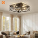 16-Inch Square Caged Ceiling-Mount Fan With Remote