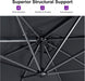 Outdoor Umbrella 8' X 8' Square Premium Sun Protection Grey | Smooth One-Hand Shade Control, Fade Resistant, Premium Aluminum Frame, 5 Tilt to Fit the Sun, Arrives Safe, Built to Last