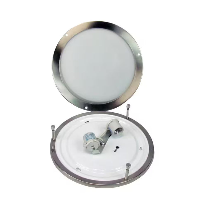 Saturn 2-Light Brushed Nickel Flush Mount