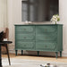 Dresser for Bedroom with 6 Drawers, 47" Vintage Chest of Drawers