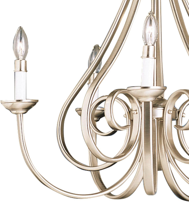 Dover Five Light Chandelier Brushed Nickel TwentyFourInch