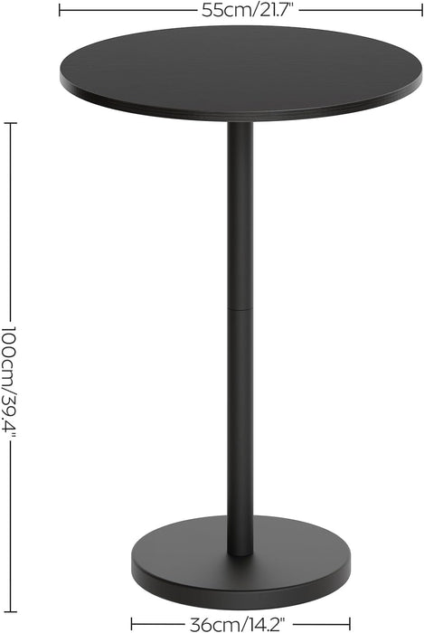 Round Counterheight Bar Table Set Industrial Black