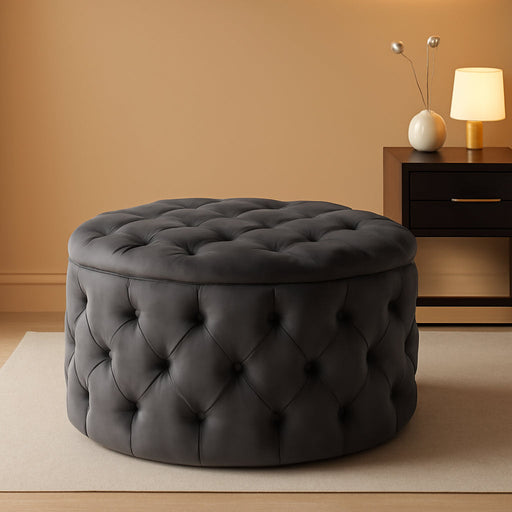 Christopher Knight Home Zelfa Velvet Ottoman, Grey
