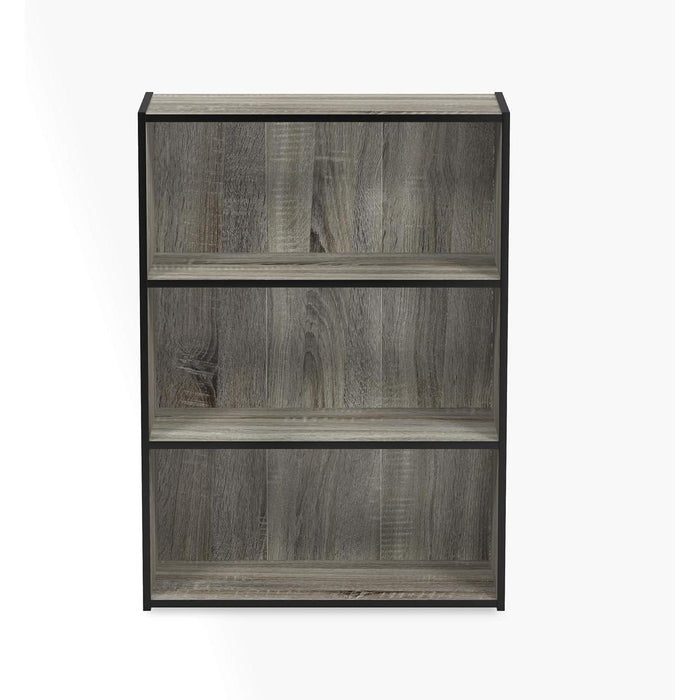 Pasir 3-Tier Open Shelf Bookcase, French Oak Grey