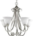 Elegant Transitional Chandelier Tea Stained Glass Bronze