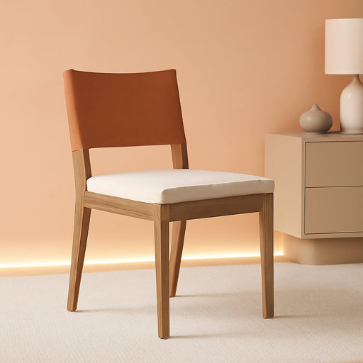 Linus Modern Upholstered Chair, 1, Brushed Light Brown