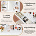 Makeup Vanity with Mirror and Lights, Vanity Desk with 3 Color Modes and Adjustable Light Brightness, Makeup Table with Storage Drawer, Open Shelves, and Side Storage (White, No Bench)